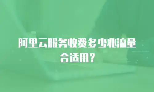 阿里云服务收费多少兆流量合适用？