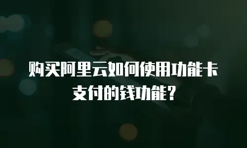 购买阿里云如何使用功能卡支付的钱功能？