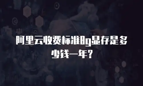 阿里云收费标准8g显存是多少钱一年？