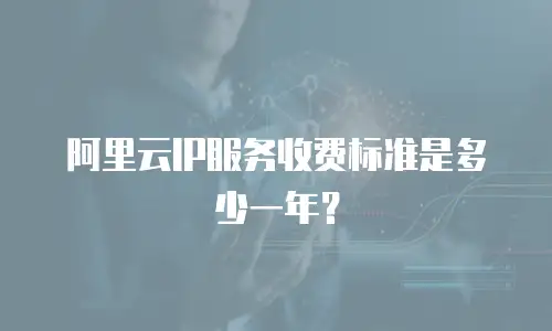 阿里云IP服务收费标准是多少一年？