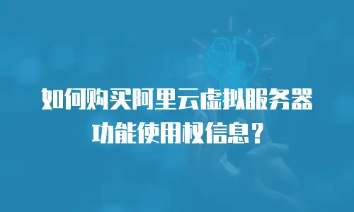 如何购买阿里云虚拟服务器功能使用权信息？