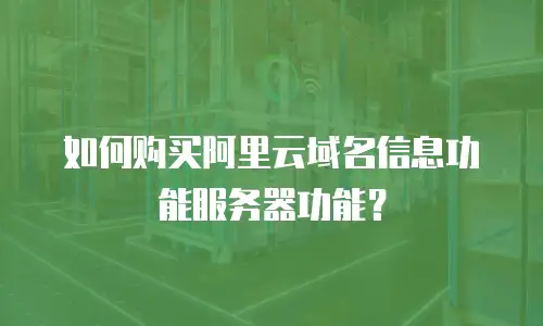 如何购买阿里云域名信息功能服务器功能？