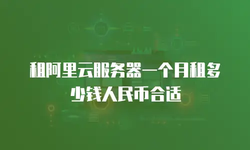 租阿里云服务器一个月租多少钱人民币合适