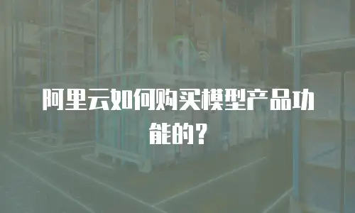 阿里云如何购买模型产品功能的？