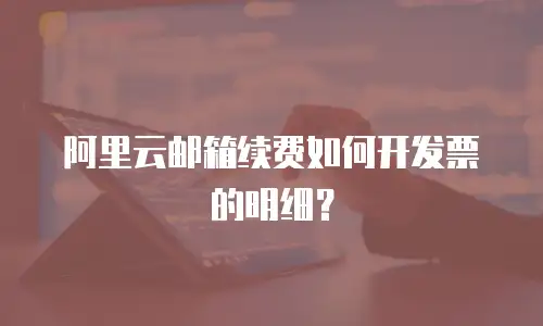 阿里云邮箱续费如何开发票的明细？