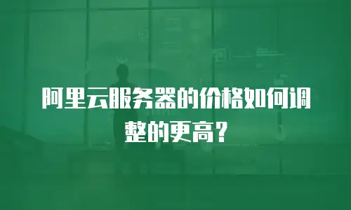 阿里云服务器的价格如何调整的更高？