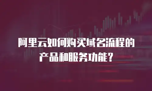 阿里云如何购买域名流程的产品和服务功能？