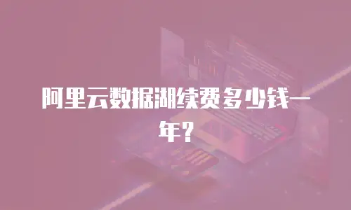 阿里云数据湖续费多少钱一年？