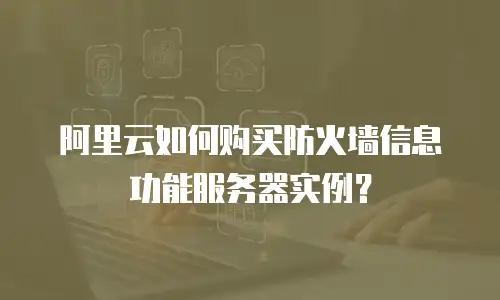 阿里云如何购买防火墙信息功能服务器实例？