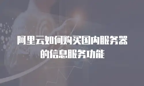 阿里云如何购买国内服务器的信息服务功能