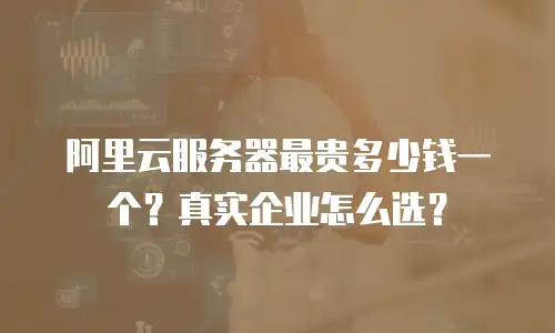阿里云服务器最贵多少钱一个？真实企业怎么选？