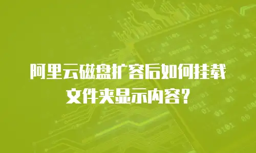 阿里云磁盘扩容后如何挂载文件夹显示内容？