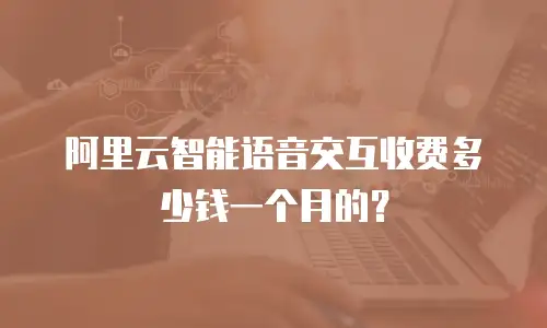 阿里云智能语音交互收费多少钱一个月的？