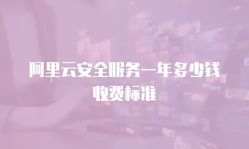 阿里云安全服务一年多少钱收费标准