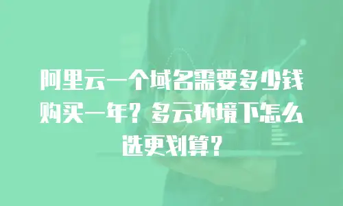 阿里云一个域名需要多少钱购买一年？多云环境下怎么选更划算？