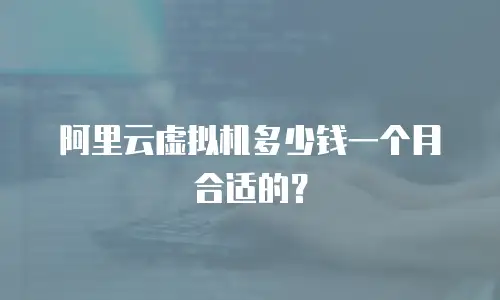 阿里云虚拟机多少钱一个月合适的？