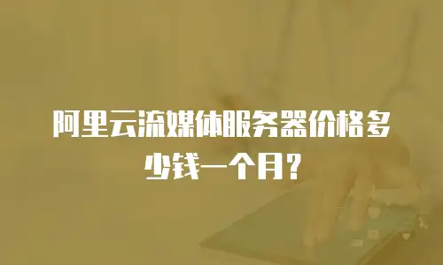 阿里云流媒体服务器价格多少钱一个月？
