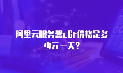 阿里云服务器c6r价格是多少元一天？