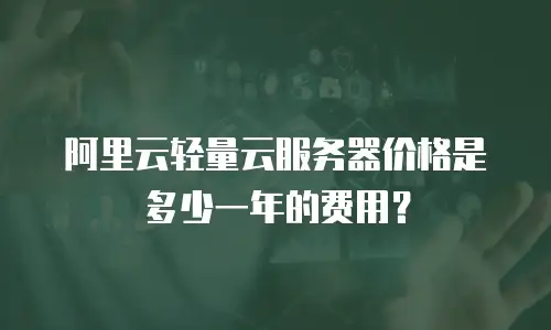 阿里云轻量云服务器价格是多少一年的费用？
