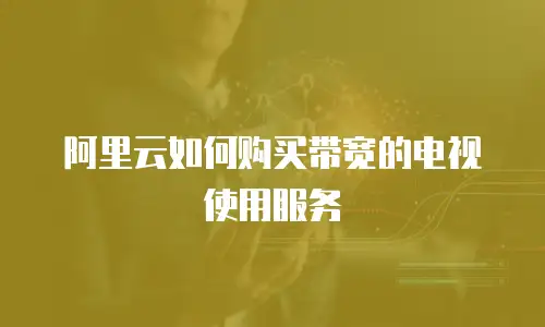 阿里云如何购买带宽的电视使用服务