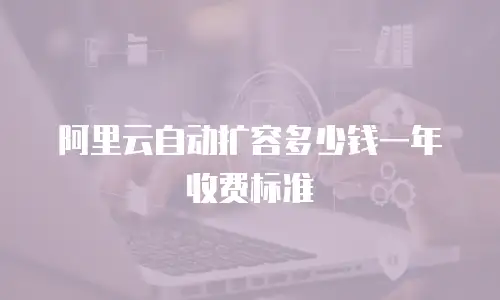 阿里云自动扩容多少钱一年收费标准