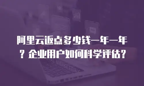 阿里云返点多少钱一年一年？企业用户如何科学评估？