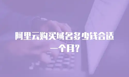 阿里云购买域名多少钱合适一个月？