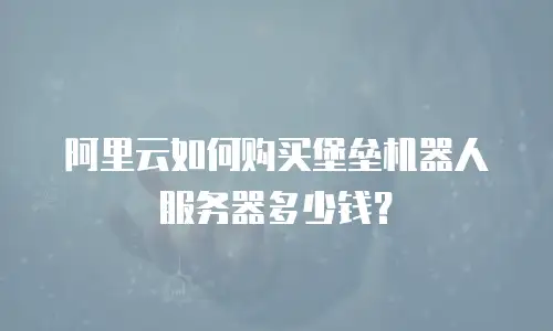 阿里云如何购买堡垒机器人服务器多少钱？