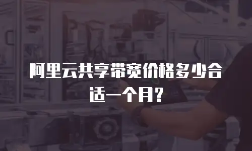 阿里云共享带宽价格多少合适一个月？
