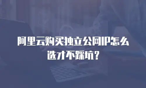 阿里云购买独立公网IP怎么选才不踩坑？