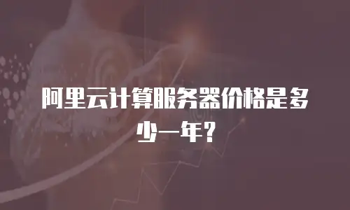 阿里云计算服务器价格是多少一年？