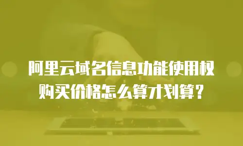 阿里云域名信息功能使用权购买价格怎么算才划算？