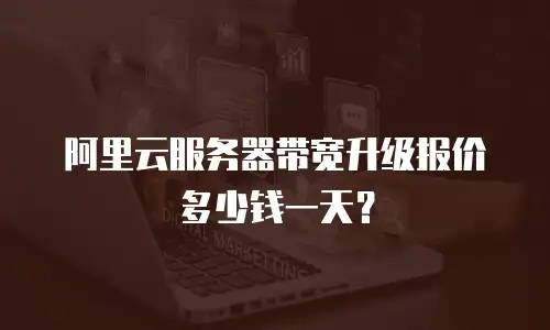 阿里云服务器带宽升级报价多少钱一天？