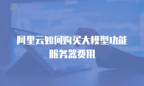 阿里云如何购买大模型功能服务器费用