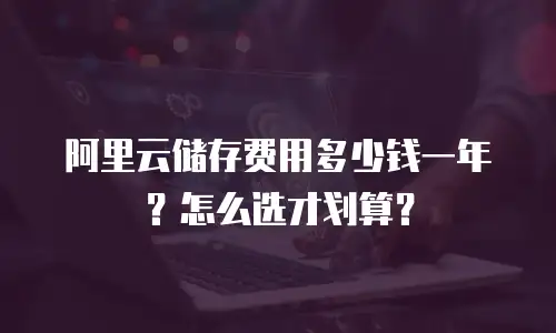 阿里云储存费用多少钱一年？怎么选才划算？