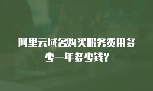 阿里云域名购买服务费用多少一年多少钱？