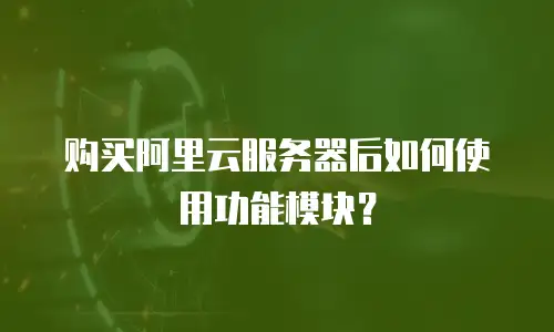 购买阿里云服务器后如何使用功能模块？