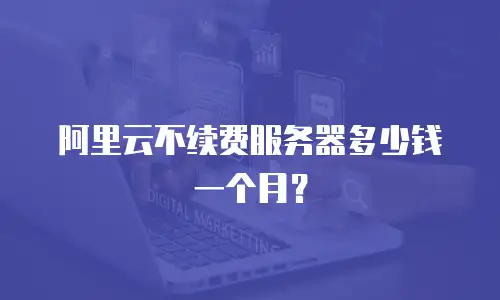 阿里云不续费服务器多少钱一个月？