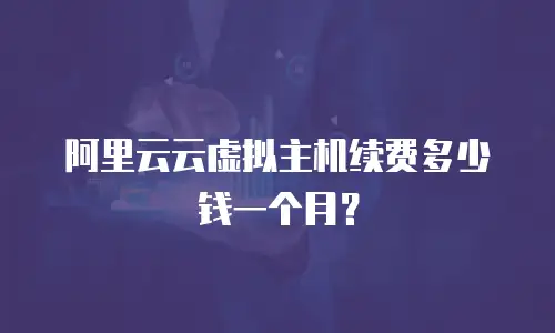 阿里云云虚拟主机续费多少钱一个月？