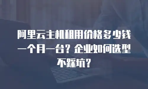 阿里云主机租用价格多少钱一个月一台？企业如何选型不踩坑？