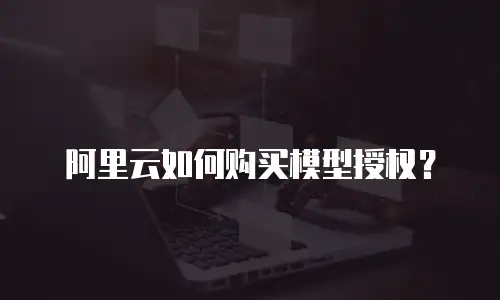 阿里云如何购买模型授权？