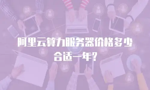 阿里云算力服务器价格多少合适一年？