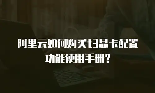 阿里云如何购买t3显卡配置功能使用手册？