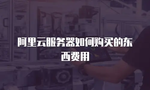阿里云服务器如何购买的东西费用
