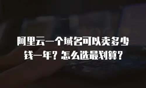阿里云一个域名可以卖多少钱一年？怎么选最划算？