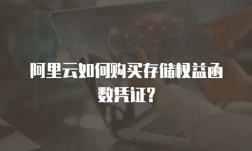 阿里云如何购买存储权益函数凭证？