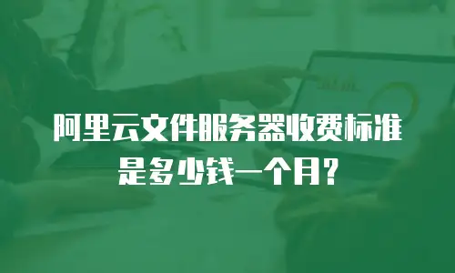 阿里云文件服务器收费标准是多少钱一个月？