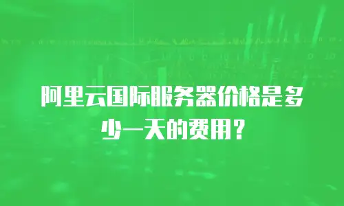 阿里云国际服务器价格是多少一天的费用？