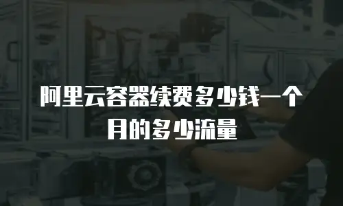 阿里云容器续费多少钱一个月的多少流量