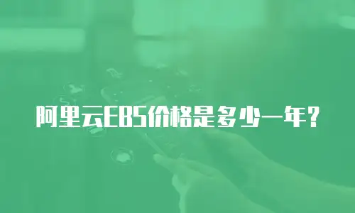 阿里云EBS价格是多少一年？